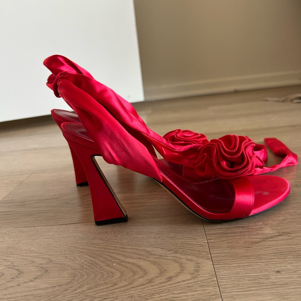 Nine West Red Satin Women's Heels